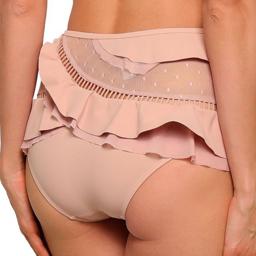 Zimmermann ruffle trim top and bottoms swimsuit sz AU 1 - Picture 6 of 13
